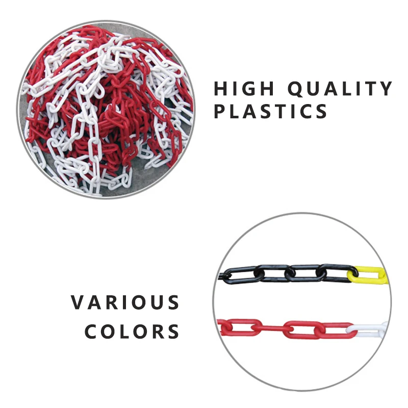 Highway Traffic Worksite Safety Barrier Warning PE Material Traffic Warning 6MM Plastic Barrier Chain