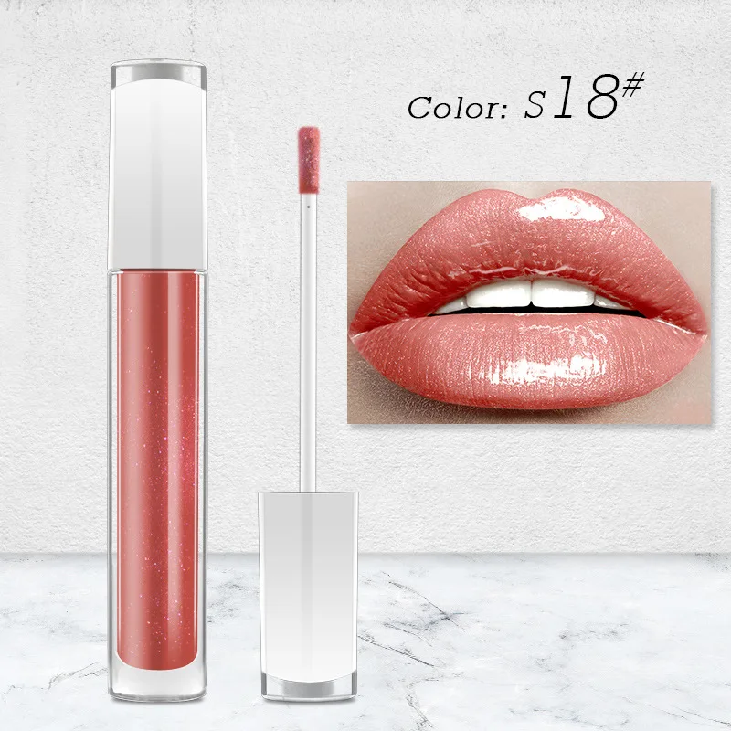 Wholesale Custom Cosmetic Moist Shimmer Glitter Shining Makeup Hot Selling High Quality Cute Lip Gloss