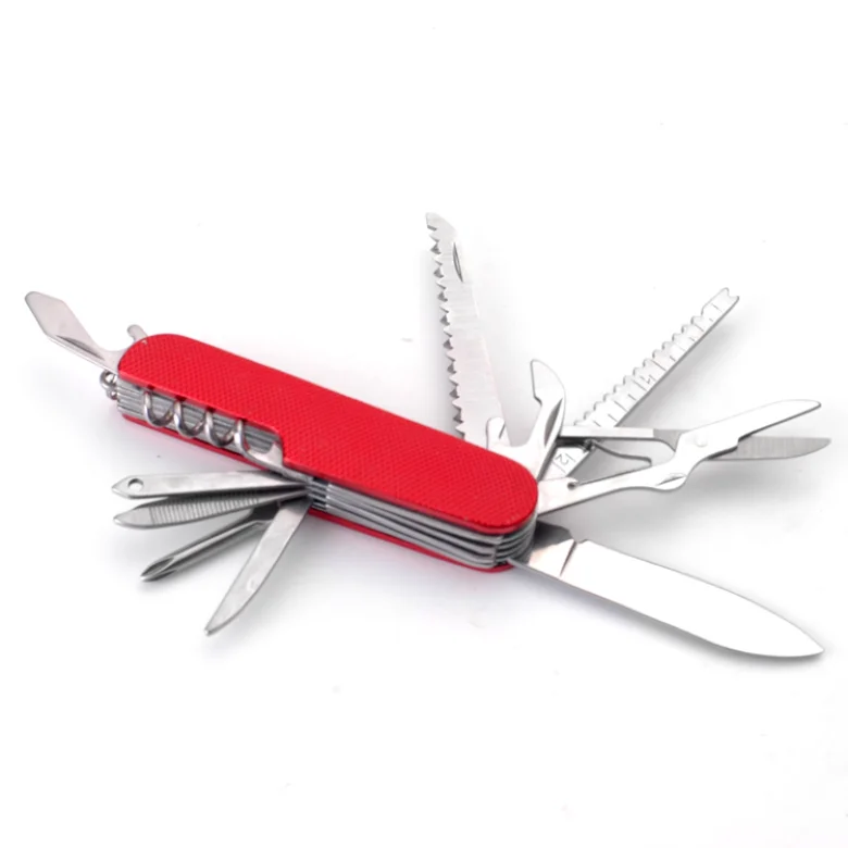 
New Design Stainless Steel Pocket Folding Travel Key Tool 6 In 1 Multifunction Knife 