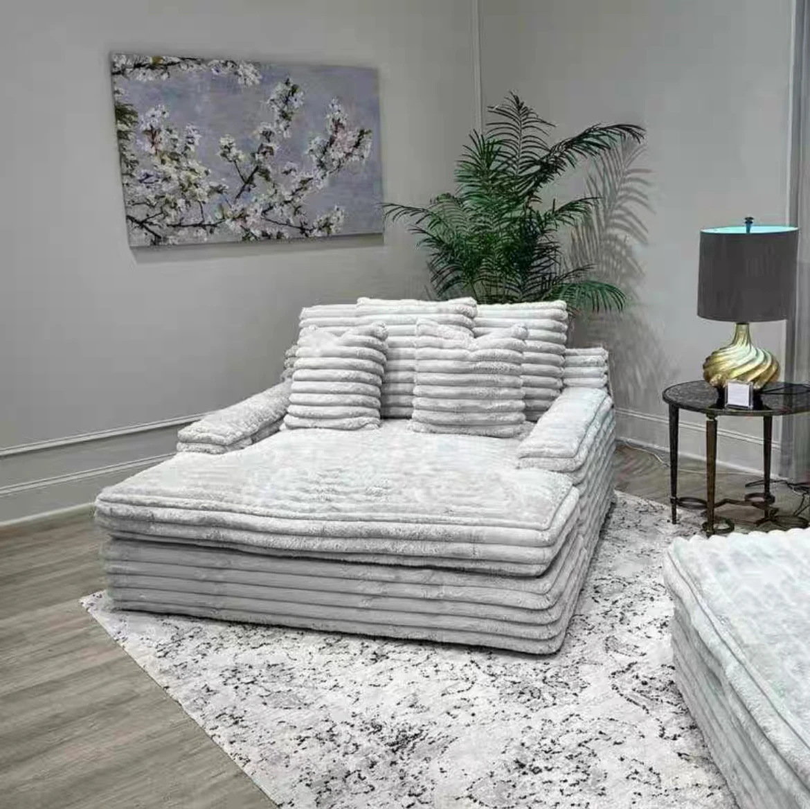 Hot selling living room furniture factory directly operated living room multi-color brown suede sofa compression sofa