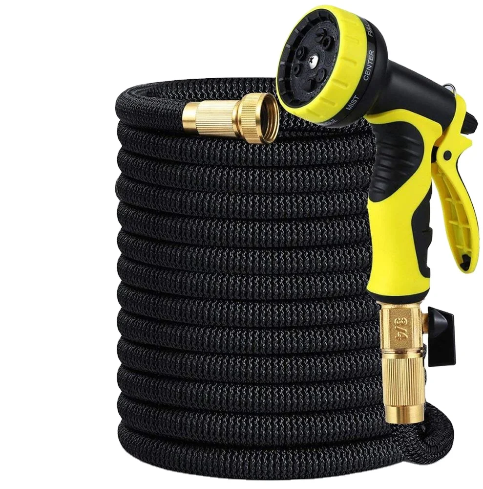 Lightweight Extendable 100ft Plastic Garden Hose Watering Extension Hose for washing car; watering garden
