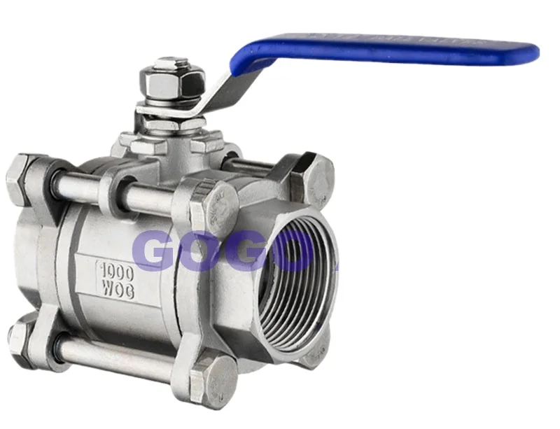 Q11F-16P Three-piece ball valve DN15-DN32 stainless steel 304/201 valve 3PC handle thread female thread welding