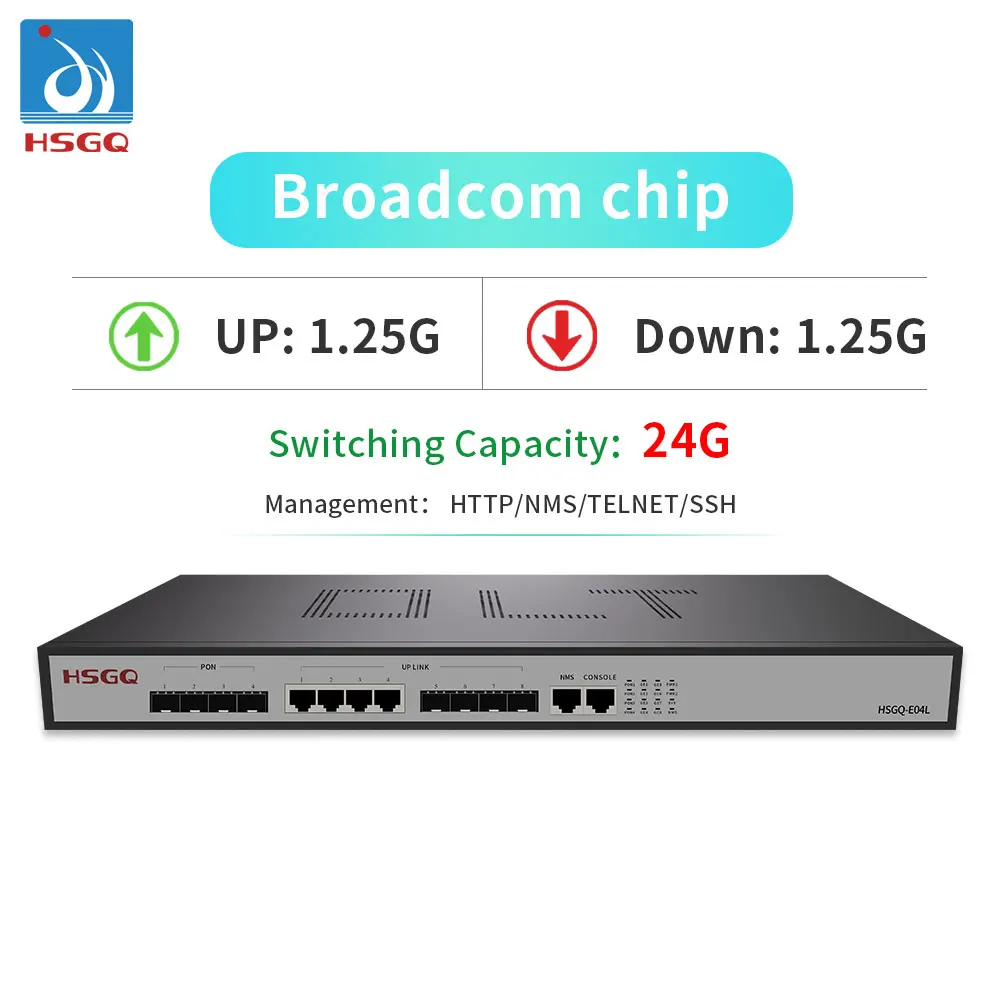  HSGQ-E04L 4 PON порт mini ftth olt epon EPON