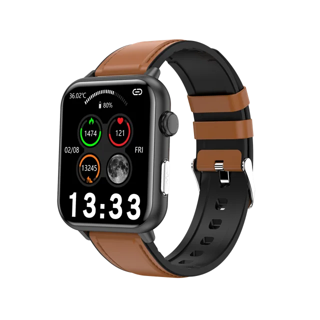 Original Body Temperature E200 Smartwatch ECG PPG Blood Oxygen Wristwatch Heart Rate Monitor OEM Health Smart Watch