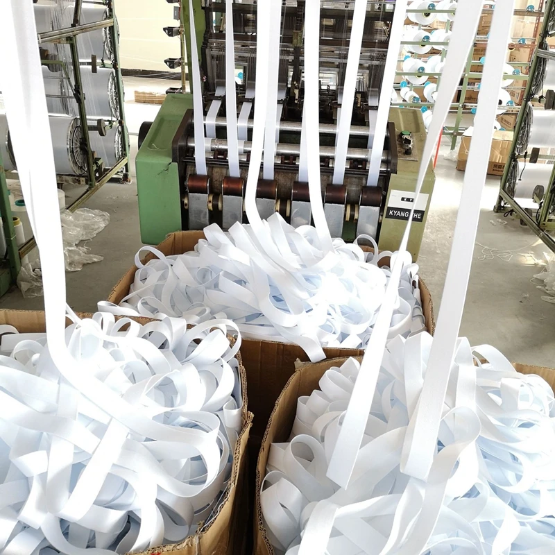 Promotional Custom Printable Plain Ribbon Roll White Blank Thick Polyester Strap Webbing For Lanyard