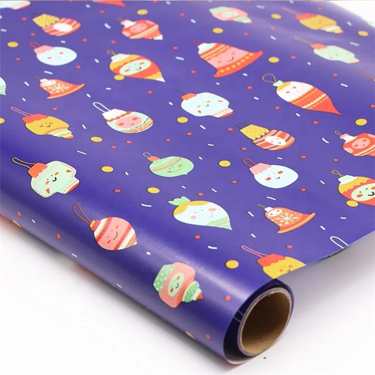 Wholesale Eco-friendly Christmas Gift Decoration Kraft Rolling Wrapping Paper