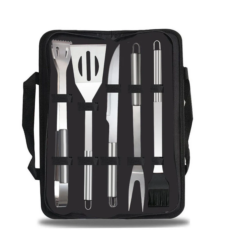 Popular 6pcs/22pcs /24pcs/30pcs Luxury Stainless Steel BBQ Grill Tools Set Cooking Accessories Tools Set with Case
