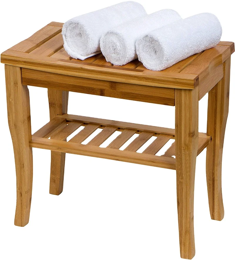 Bamboo Wood Shower Bench Seat Wood Spa Bench