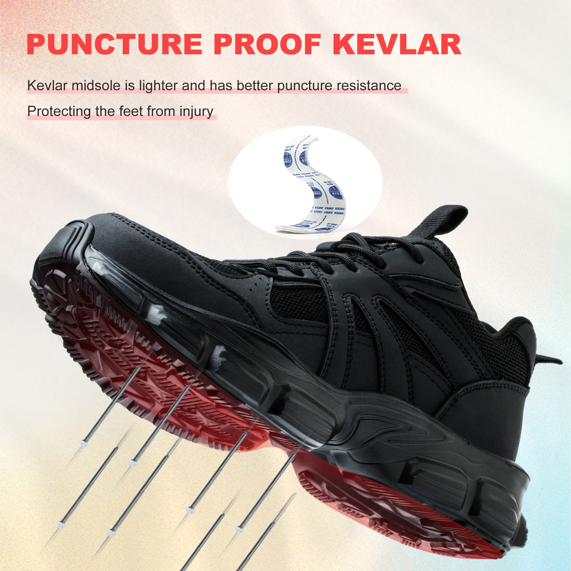 breathable light weight safety shoes steel toe for men work shoe mens safety boots for workers