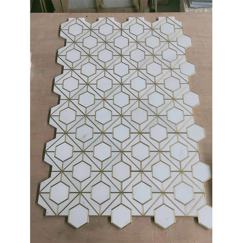 China Irregular White Marble Mosaic Bathroom Wall Tile Marble Mosaic Mosaic Marble Tile