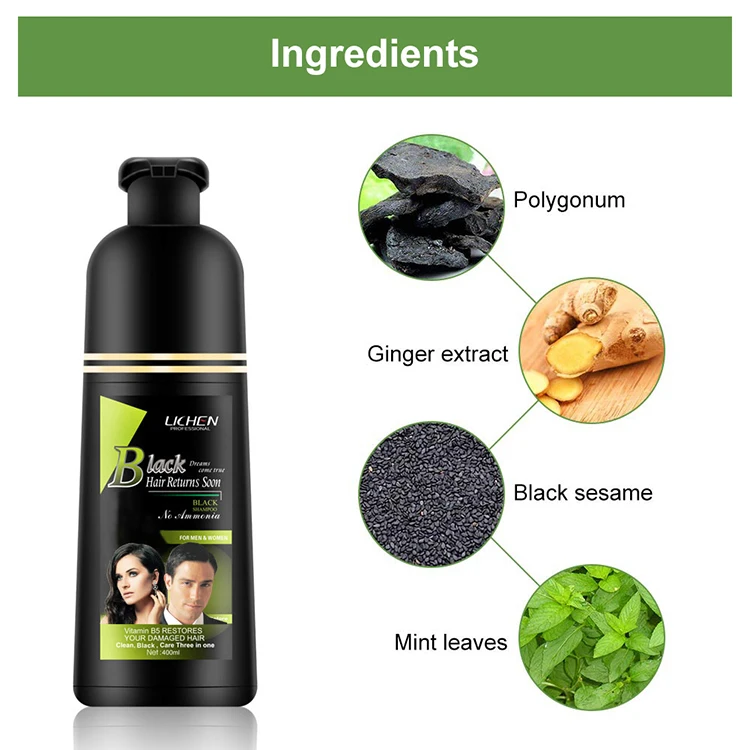 Premium hair color shampoo black/brown color customized fast dyeing professional color products