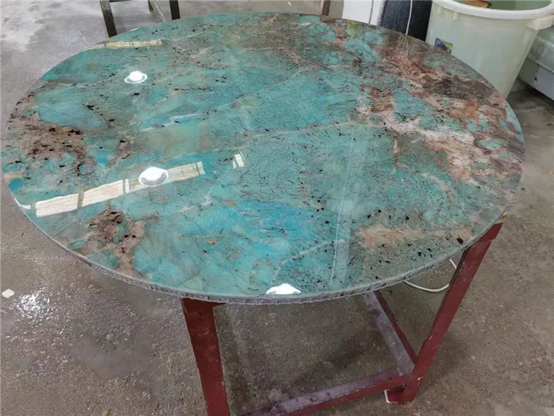 gorgeous stone backlit wall panel amazonite green marble slab from Brazil