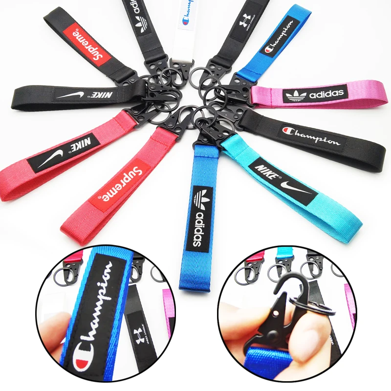  Thicken Wristlet Webbing Strap Lanyard Olecranon buckle Wrist Key Chain Holder Anti-lost Sling for Office 73