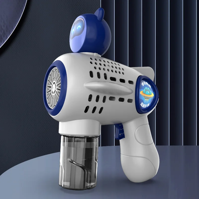 Unisex Automatic Bubble Blower Rocket Toy Gun Battery Operated Plastic Toy Adults Children CPC Certified Bubble Toys Drop