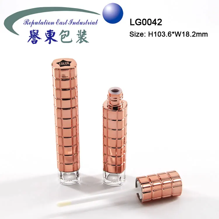 Free Samples Custom Gold Liquid Lipstick Containers  Empty Lipgloss Tubes