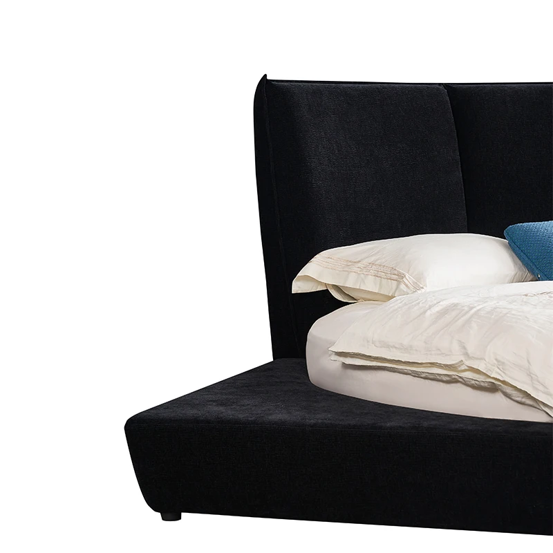 Modern Luxury Bed King Size Fabric Latest Design Soft Bed Home Hotel Bedroom Decor round Bed