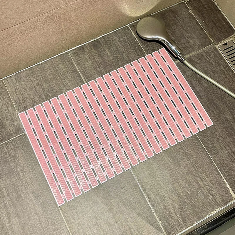 Jiahe Colorful Bathtub Mat Slatted Duckboard Design with Suction Cups for Bathroom  Gym