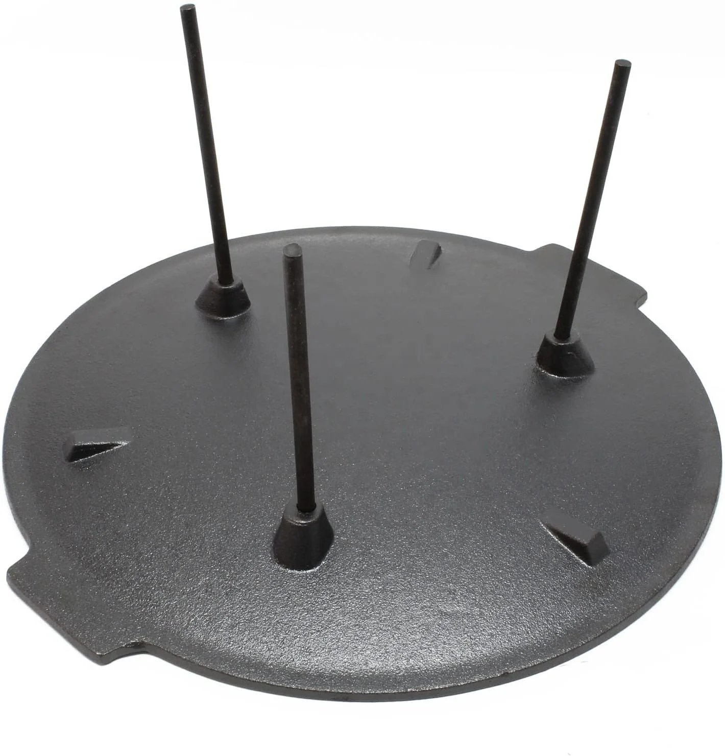 Cast Iron Campfire Griddle, Portable Grill with 3 Removable Legs for Outdoor BBQ Cooking,  Outdoor Camping