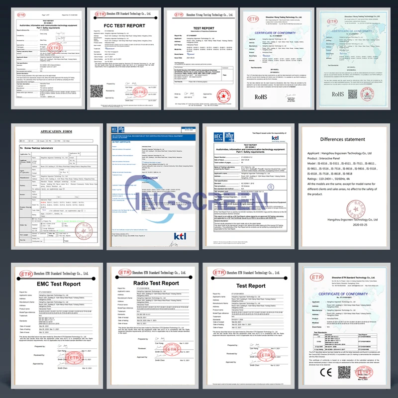 INGSCREEN Wholesale Smart Board 75 Inch Interactive Multimedia Board for Conference Room