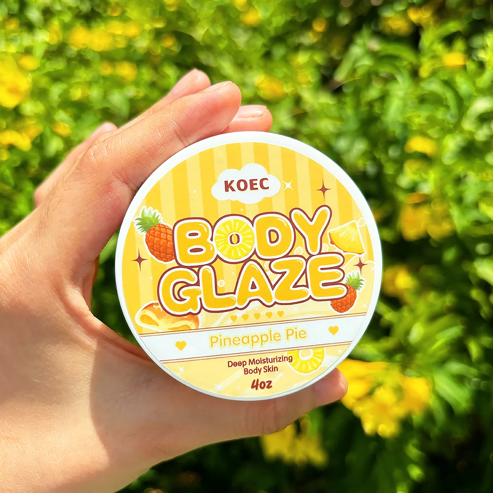 KOEC Pineapple Pie Body Glaze Wholesale Rose Cupcake Scent Body Butter Tiktok Hot Sale Glaze Moisturizing Nourishing Body Cream
