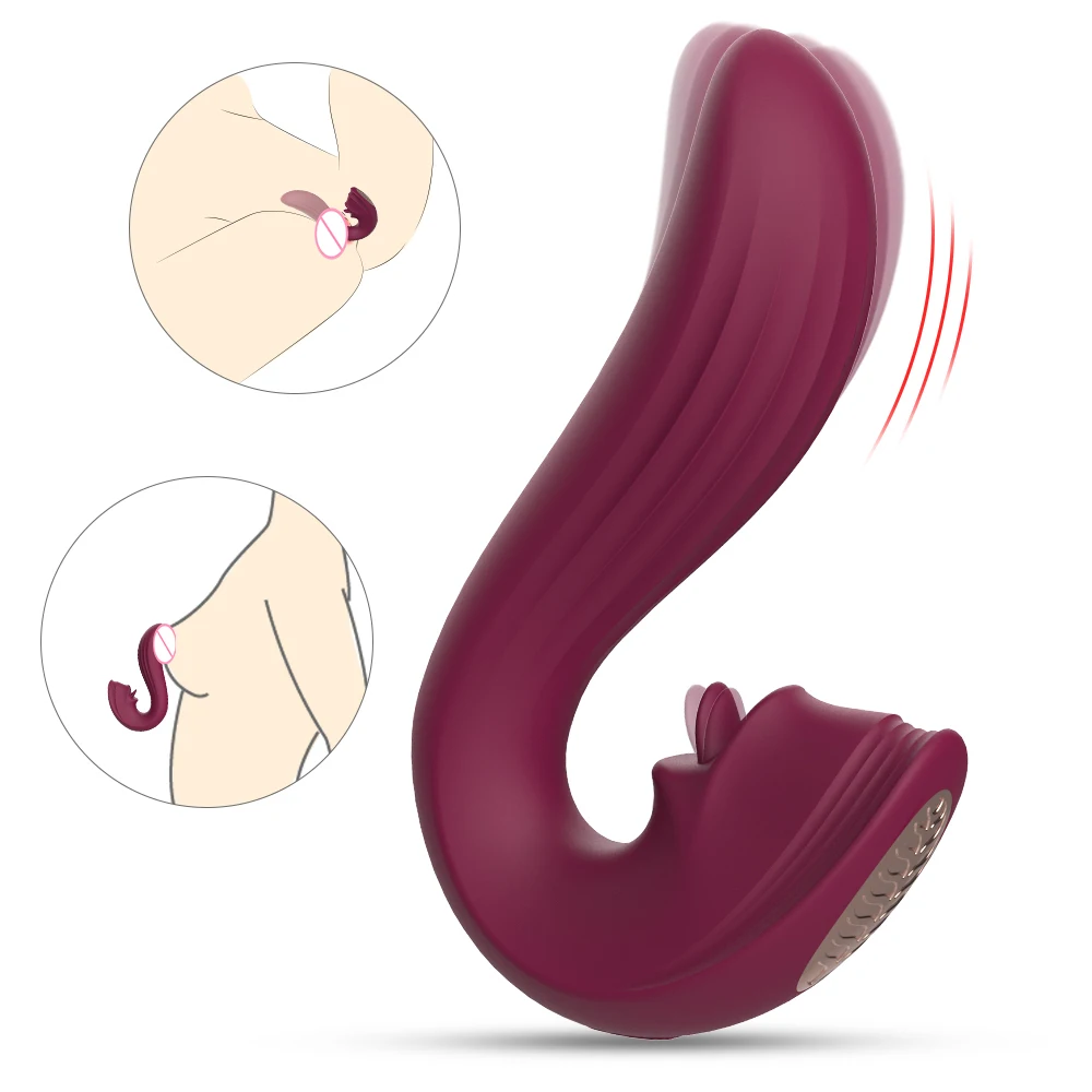 S-HANDE New Arrival Velvet Kiss streamlined design G spot tongue licking vibrator for women