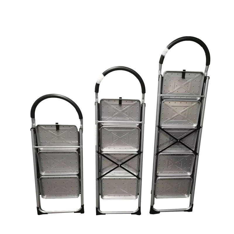 WEIKEN High Qualtity Escalera Warehouse Ladder for Household Kitchen Climbing Stair ladders Steel Material Step Ladder Retract