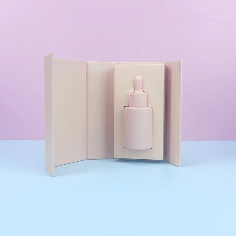 Luxury hair essential oil yellow orange frosted custom serum packaging bottle with dropper 1oz oil 30ml bottle and custom box