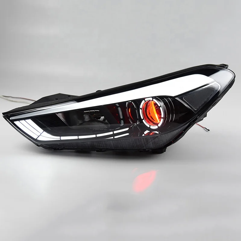 Car Styling Head Lamp For Hyundai Tucson Headlights Assembly 2015-2018 New Tucson Front DRL Hid Bi Xenon Auto Accessories