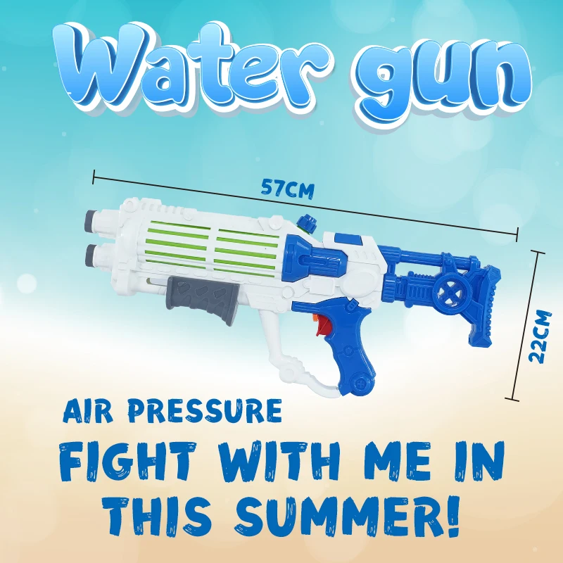 2022 new design  hight  pressure 350ML big water gun air spray water pumping gun for kids gift