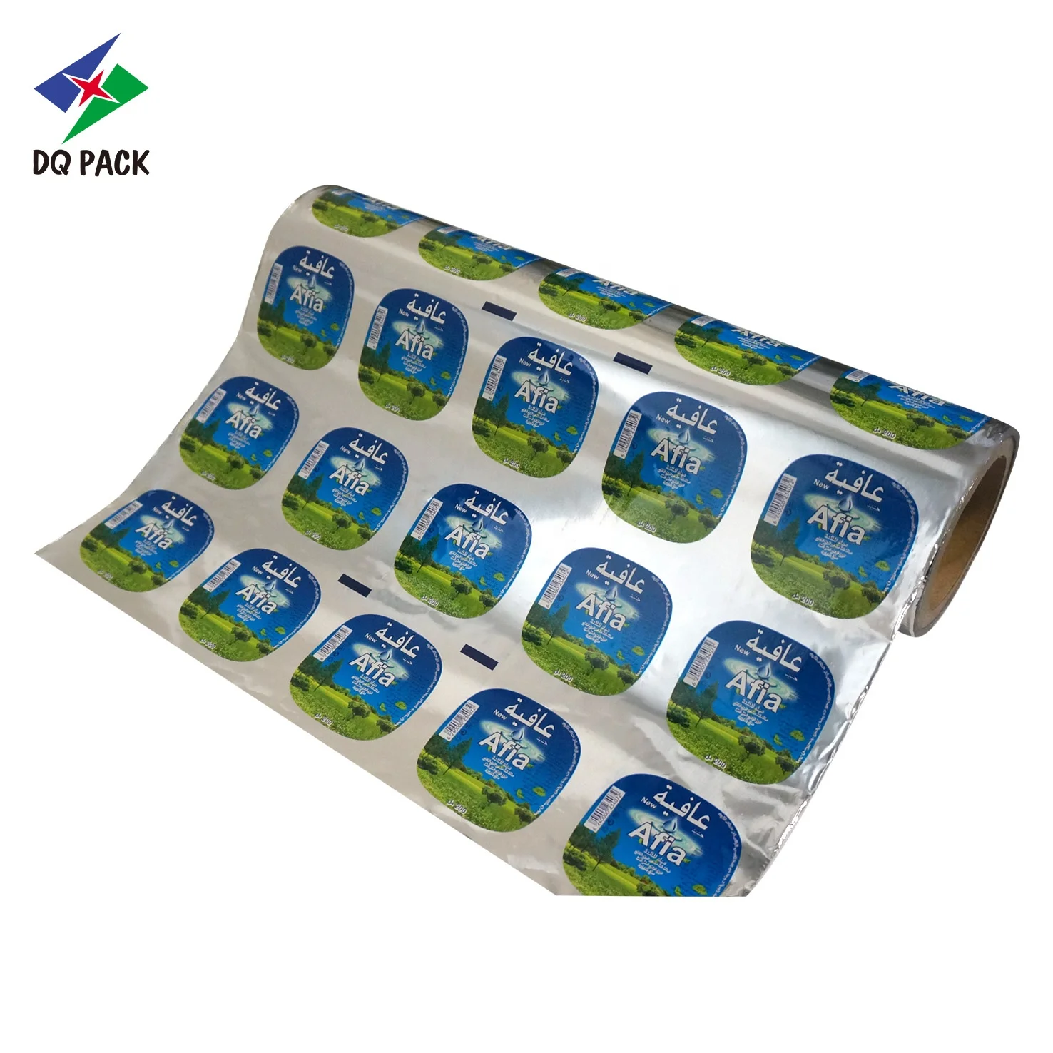 DQ PACK Custom Printing Water Film Roll Heat Seal Foil Cup Laminating Pouch Packaging Plastic Sealing Film