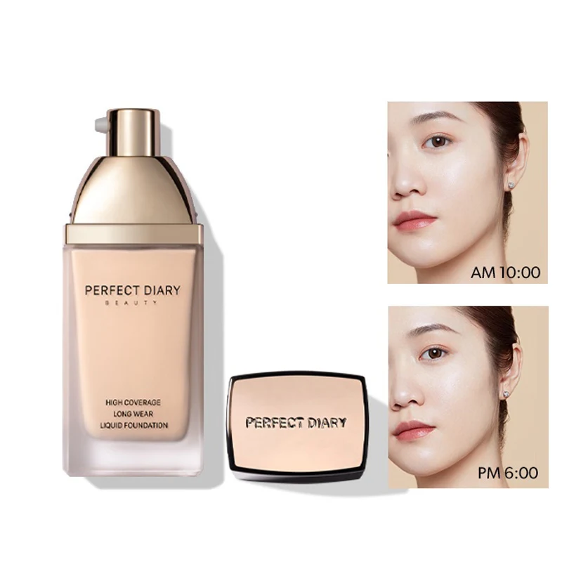 PerfectDiary Hot-selling Waterproof Makeup Liquid Foundation Correct Face Skin Tone Lasting Liquid Foundation
