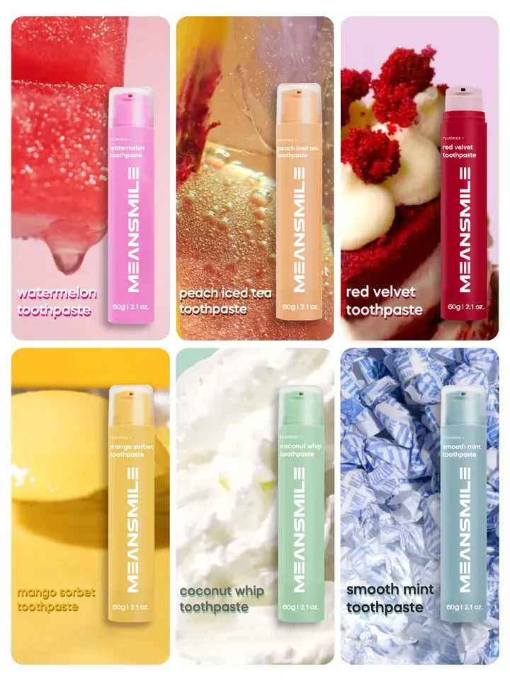 Teeth care pump press Pistachio toothpaste adult oral cleaning teeth whitening toothpaste with Variety of flavors available