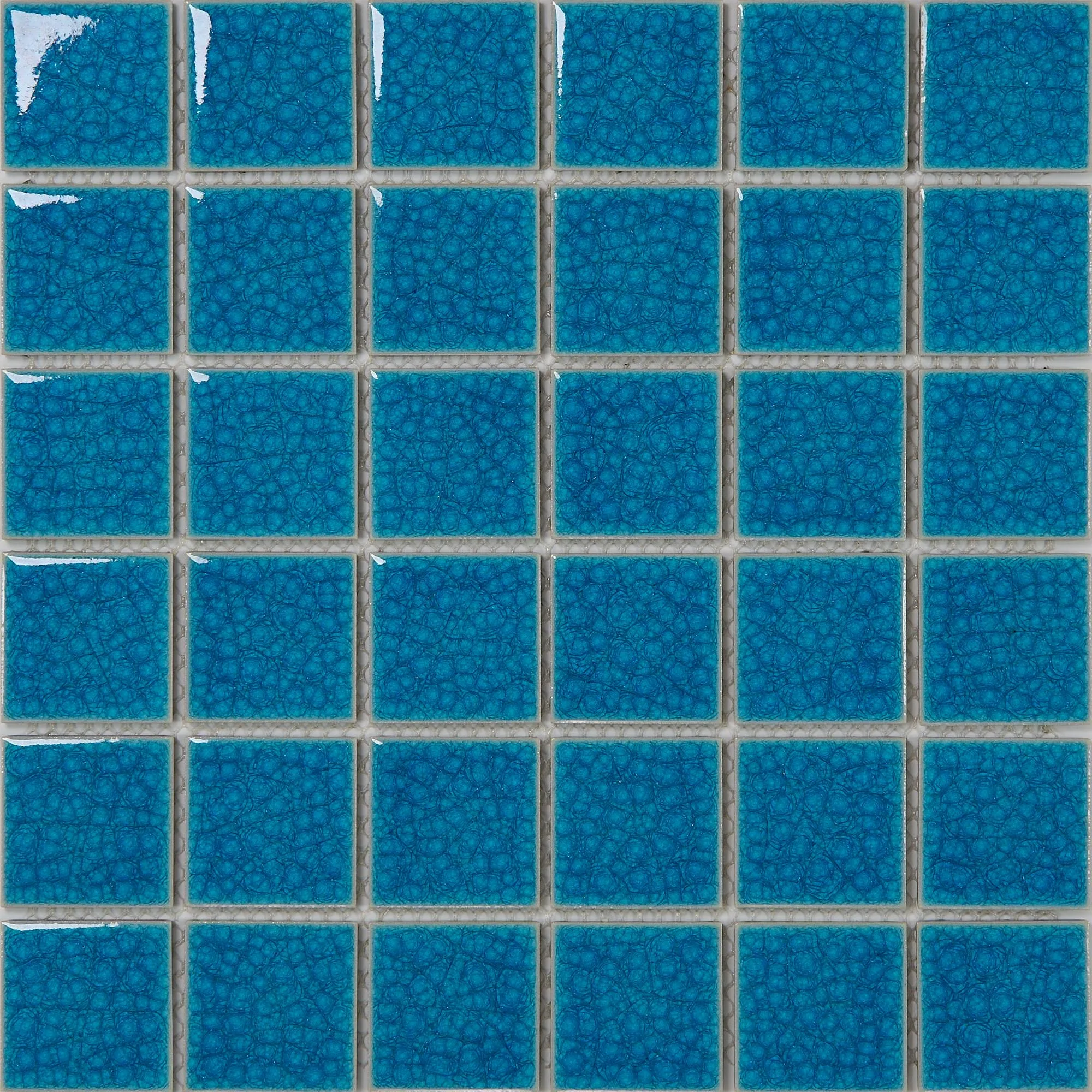 China Factory Ice Crack Porcelain Ceramic Mosaic Tile Hot Selling Designs Square Swimming Pools Shower Floor