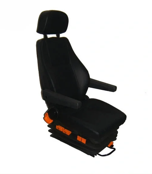 High Quality Tractor Grader Driver Seat with Angle Adjustable Armrest for Cruise Freighter Heavy Machinery