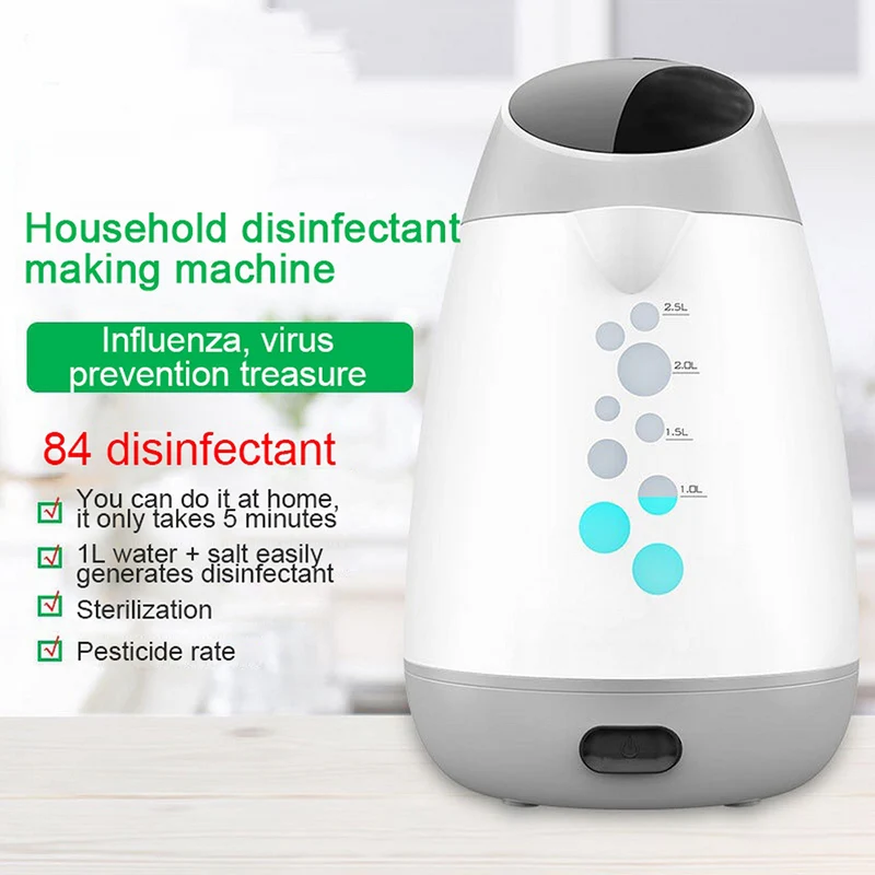 Портативный генератор гипохлорита натрия домашний генератор водорода воды для всей семьи использования гипохлорита генератора