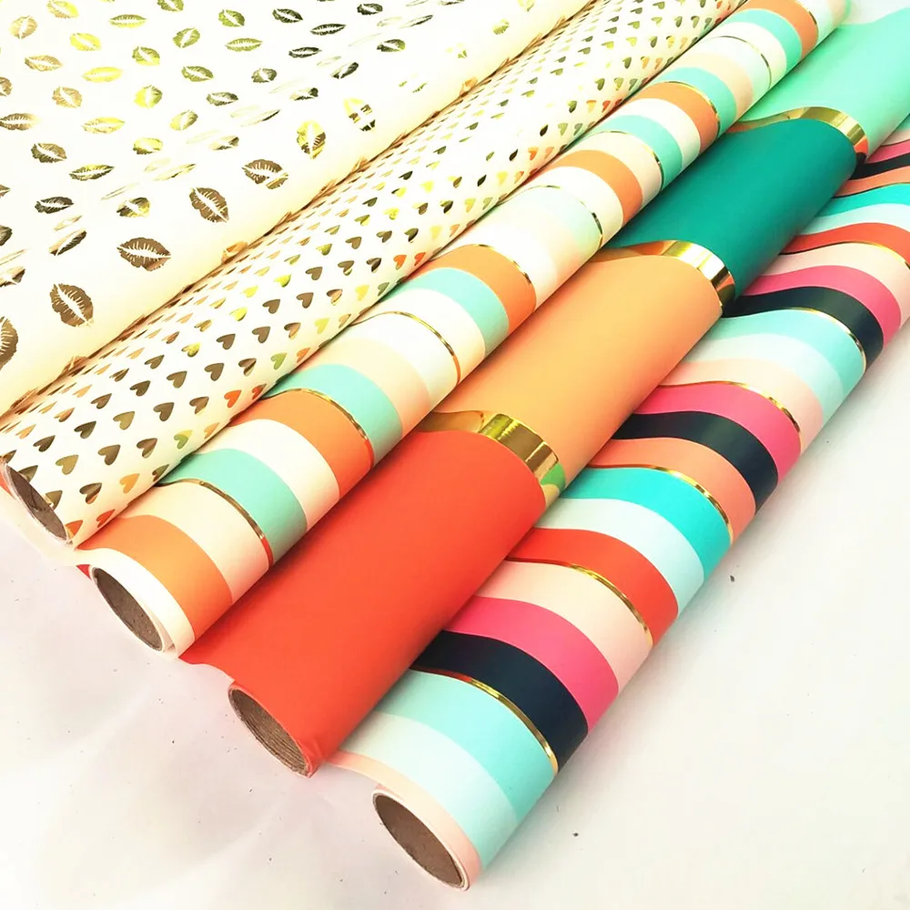 
Factory Price Fancy Design Foil Stamping Wrapping Paper Roll, Wholesale Custom Logo Printed Gift Wrapping Paper, rolling paper 