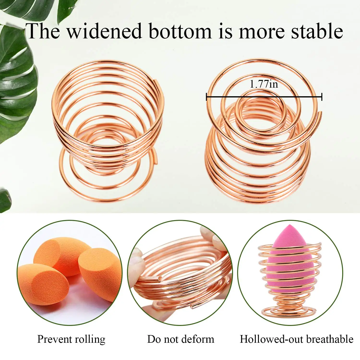 Arrivals Design custom rose gold puff empty acrylic plastic silicon metal sink makeup sponge