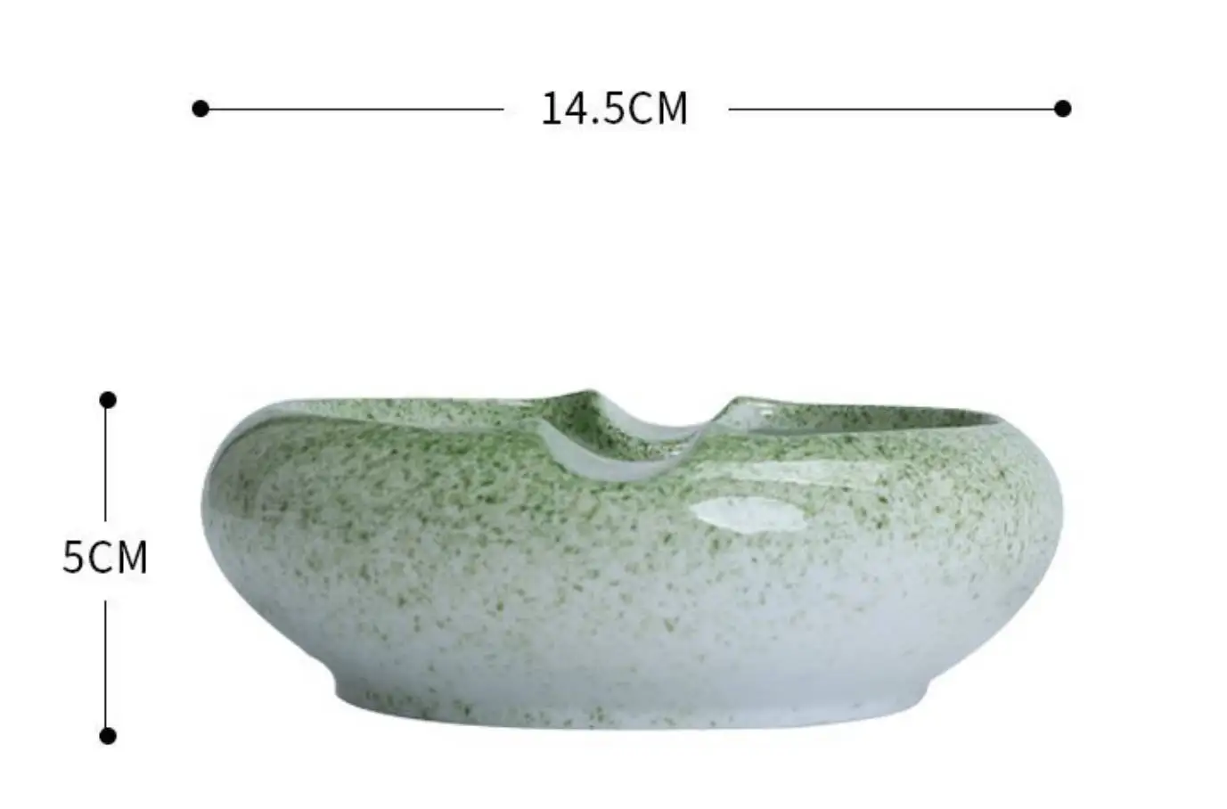 Бесплатный образец Лидер продаж 2 слота глянцевая керамическая пепельница в современном стиле красочные прочные бездымные Бытовые аксессуары для курения