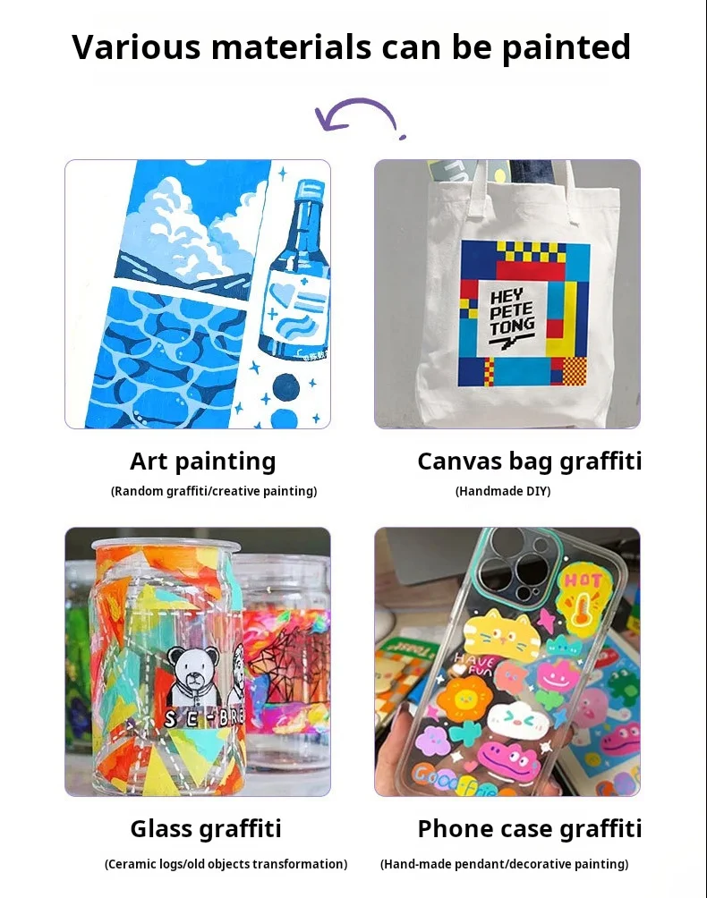 X1115 OEM Set 12 Colors Non Toxic Permanent Colored Markers Art Supplies Acrylic Paint Marker Pens For Art Paintings