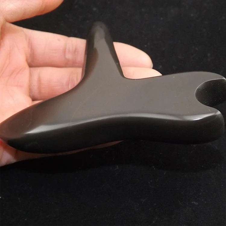 bian stone foot massager obsidian gua sha stone Massage Tools Black GuaSha scraper Massage Stick acupressure tool stone bian