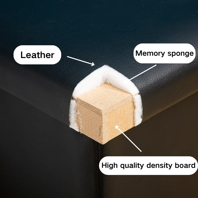 Multi-Functional Large Capacity Leather Storage Bin Foldable with High Strength Density Board Sturdy Sofa Bedroom Application