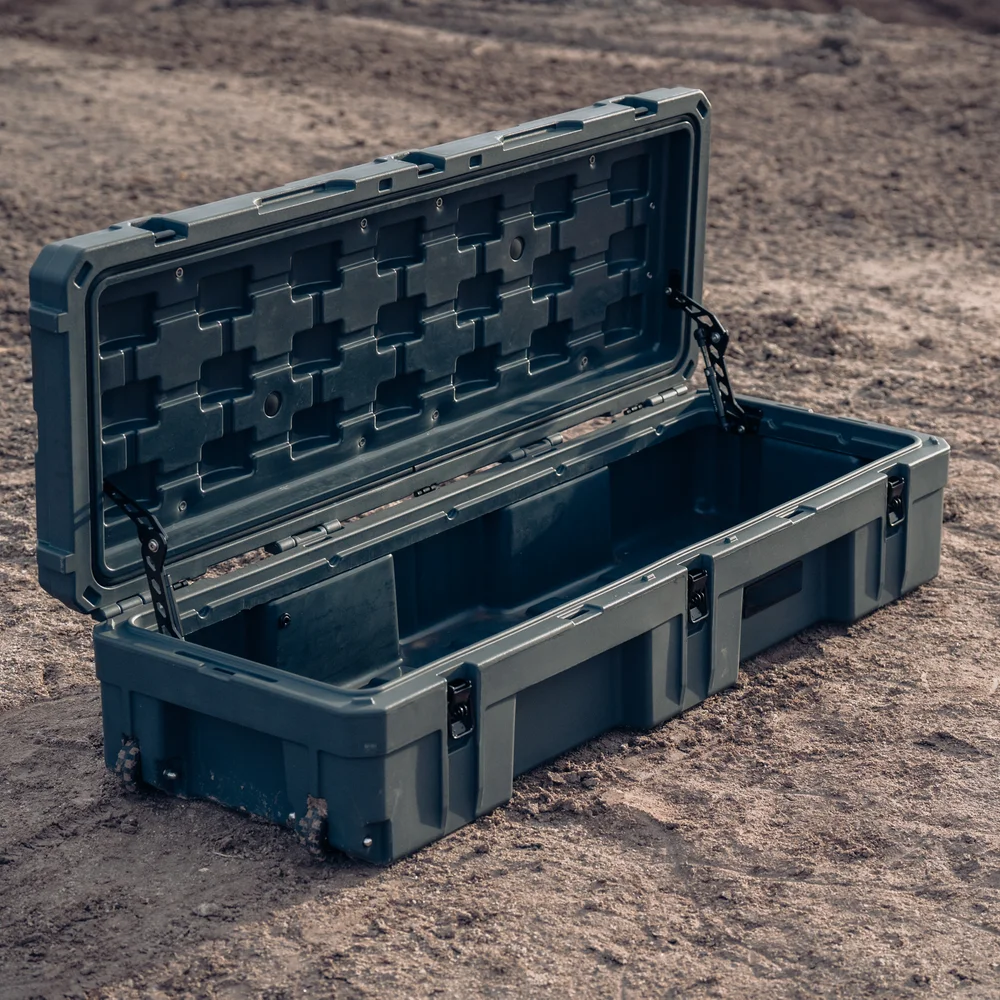 General Lldpe Cargo Box Rotoplastic Tool Box 128L Roof Luggage Rack Cargo Box Environmental Protection Pressure Resistant