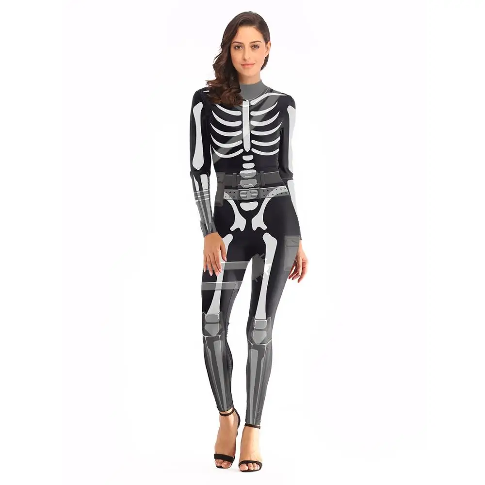 
Sexy Women Cosplay Jumpsuits Print Costumes Tight Bodysuit N37-14 