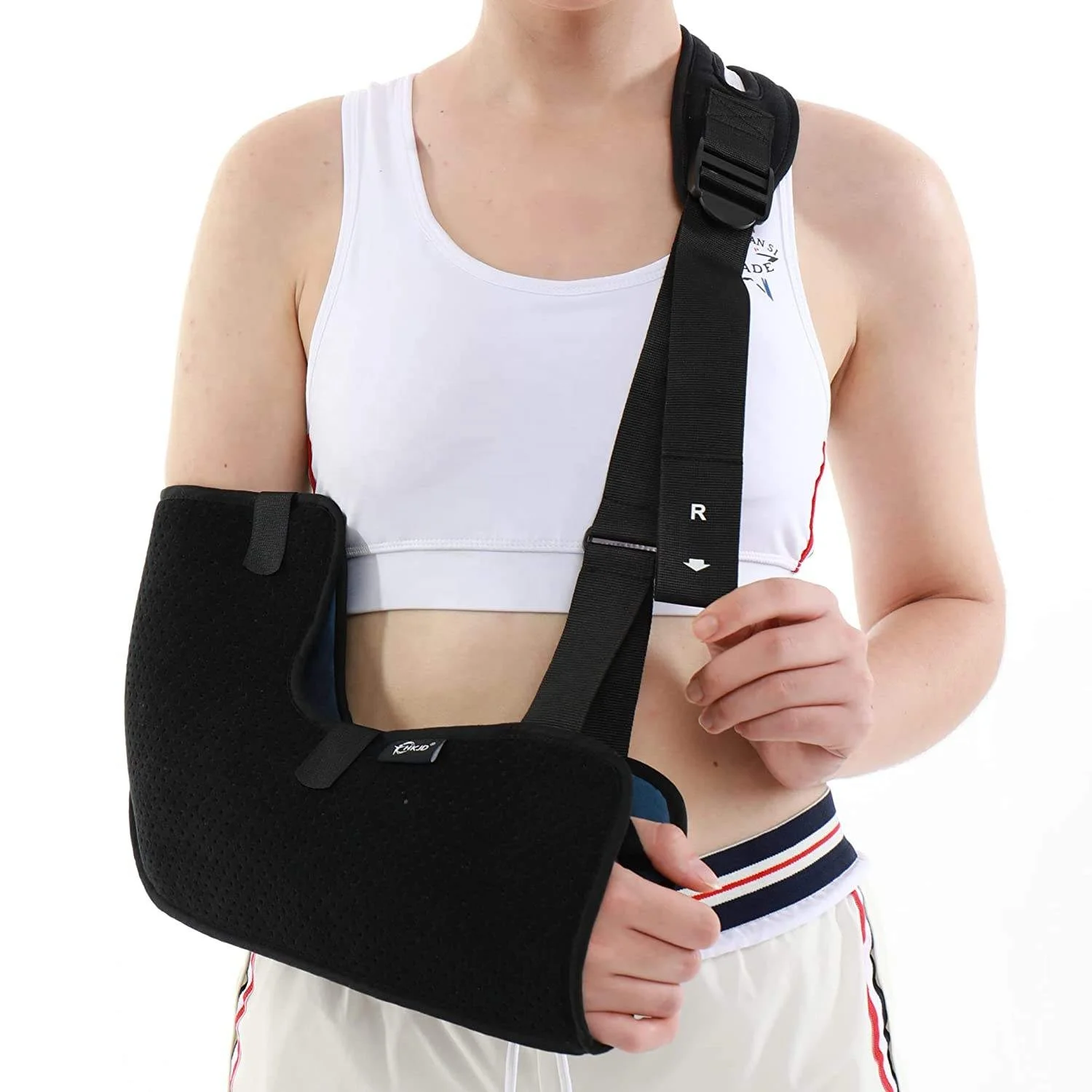 OEM Adjustable Medical Orthopedic Black Arm Sling Elbow Support Customized Foam Arm Sling And Shoulder Immobilizer