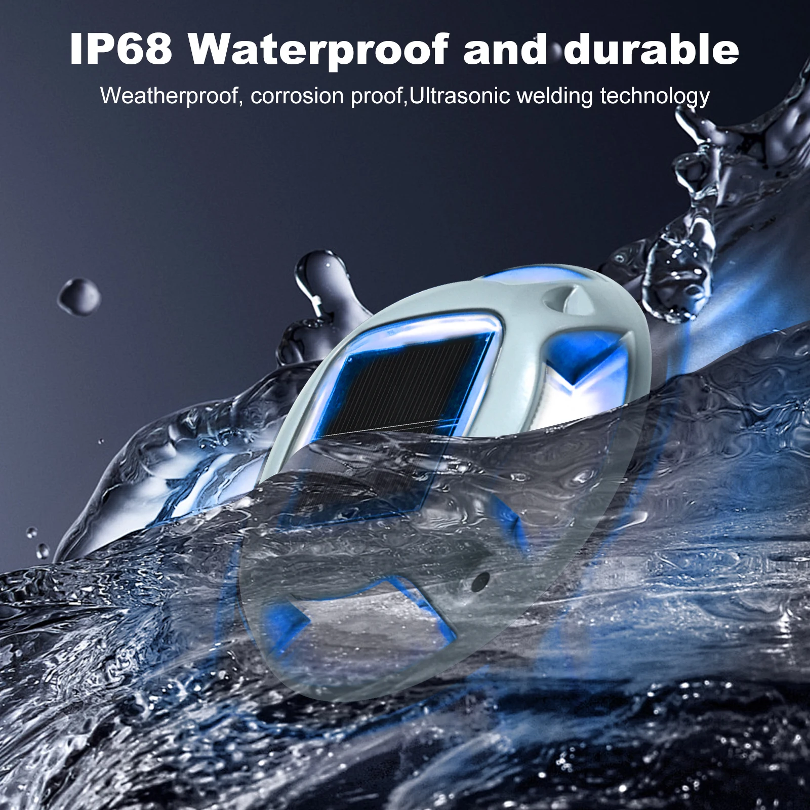 2024 новый водонепроницаемый светодиодный фонарь stye IP68 на солнечной батарее