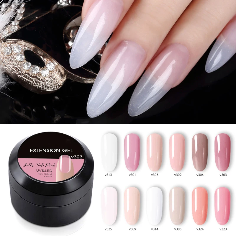 Private Label Nail Supplies Extension Gel Non Flow 15g 30g 60g 1KG Hard Sculpting Gel Nail Builder Uv Gel Polish