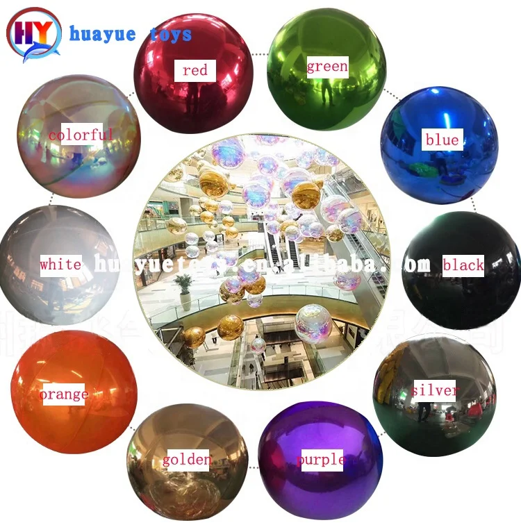 Hot Sale Wedding Decoration Adverting Inflatable Silver Mirror Sphere ballons Inflatable Mirror Balls