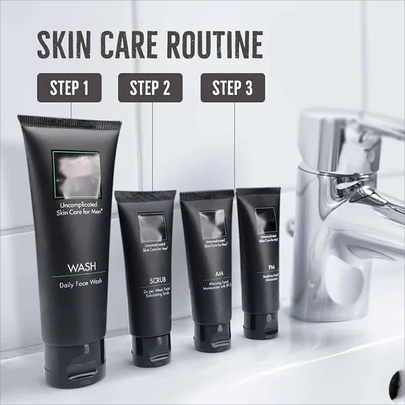 Private Label Mens Skin care Products OEM Vegan Organic Repair Moisturizing Acne Anti Aging Skin Care Set for Men