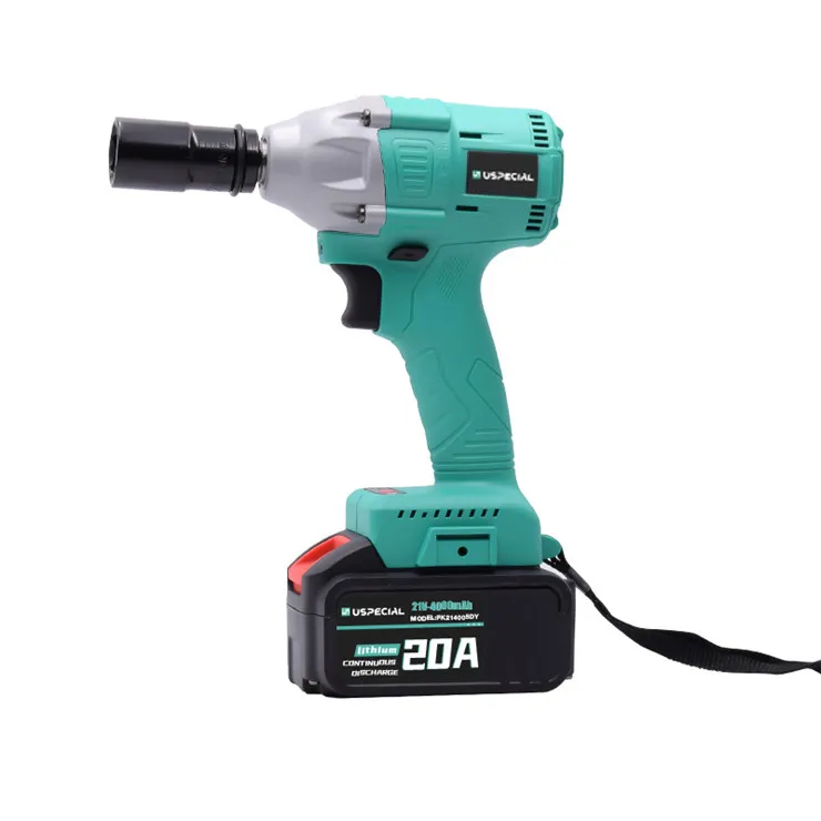  Power wrench 21v 4000mAh with 2 battery pack cordless brushed square drive screw 360Nm