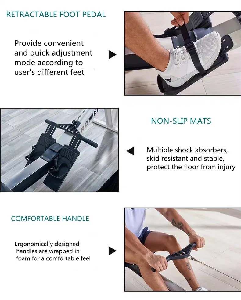 Cardio training exercise remadora maquina remo rameur fitness gym fitness clube air rowing machine